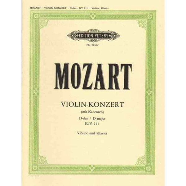 Violin-Konzert in D-Dur KV211, for Violin and Piano, Mozart