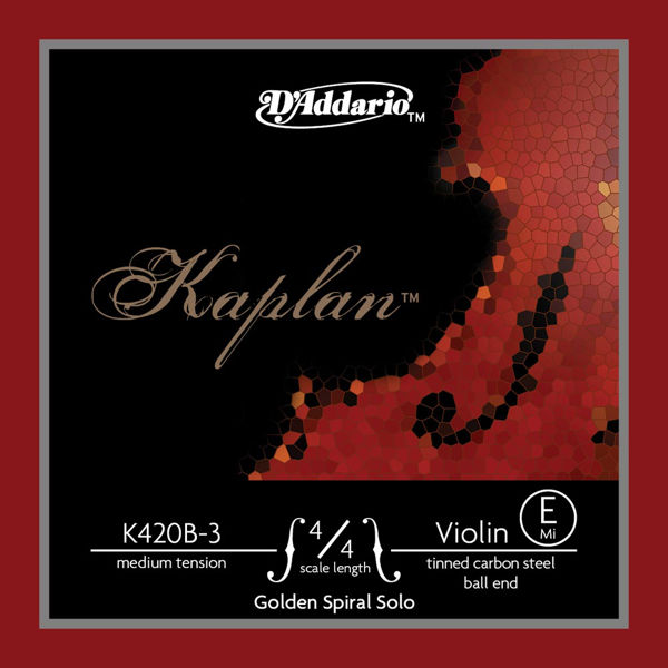 Fiolinstreng Kaplan D&#39;Addario 1E m/Kule Golden Spiral Solo Medium Tension