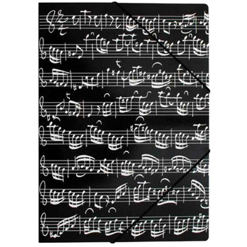 Notemappe - Sheet music Black (File with elastic band)