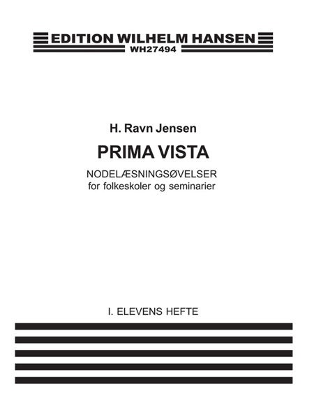 Prima Vista, Ravn Jensen - Notelesningsøvelse. Elevens bok
