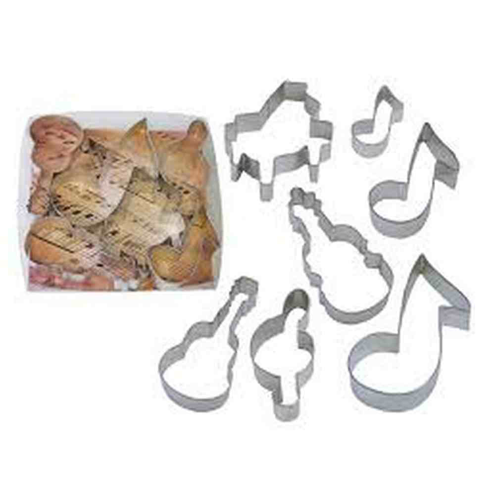 Pepperkakeformer 7 pk / Music Instrument Cookie Cutters 7 pc|Musikk-Miljø