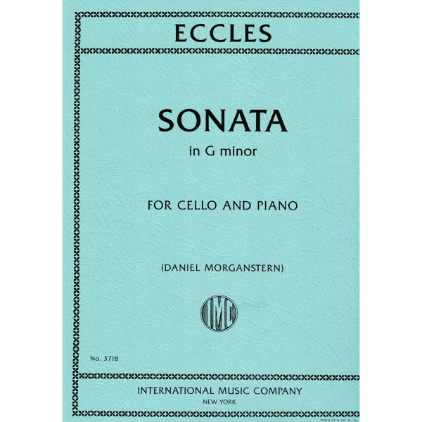 Sonata in G minor for Cello and Piano. Henry Eccles