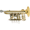 Piccolo Trompet C Scherzer JS8110G, Rotary Valve 4, Clear Lacque, Gold Brass