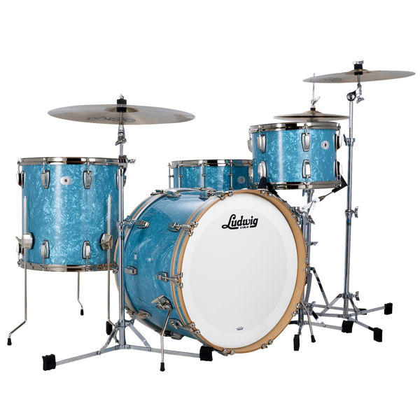 Slagverk Ludwig Classic Maple Fab 22, Glacier Blue Pearl, Vintage Select Collection