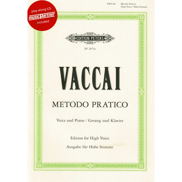 Vaccai Metodo Practico - High Voice and Piano Incl. CD