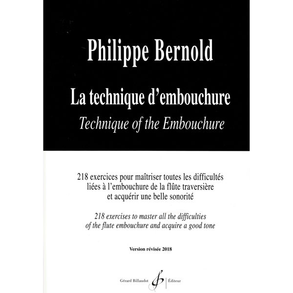 La Technique d'Embouchure, Flute. Philippe Bernold