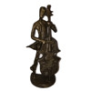Statue Copper Figurine: Double Bass Player
