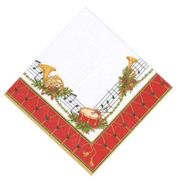 Servietter Christmas Concert Paper Coctail Napkins, 25x25
