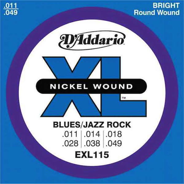 Gitarstrenger Elektrisk D'Addario EXL 115 Nickel Wound