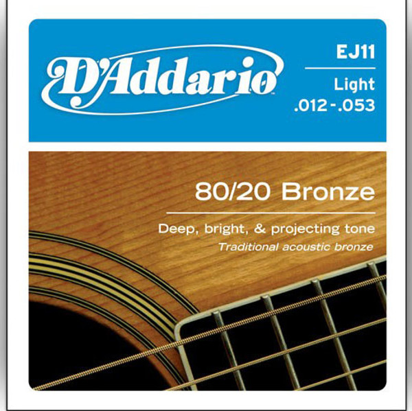 Gitarstrenger Akustisk D'Addario EJ11 Light Bronze