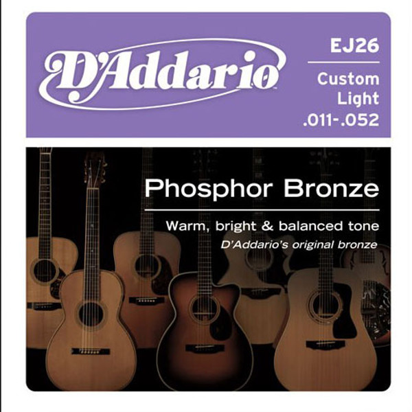 Gitarstrenger Akustisk D'Addario EJ26 Custom Light