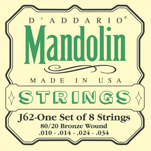 Mandolinstrenger D'Addario EJ62 80/20 Phosphor Bronze