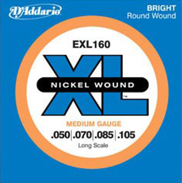 Bassgitarstrenger elektrisk D'Addario EXL 160 Medium