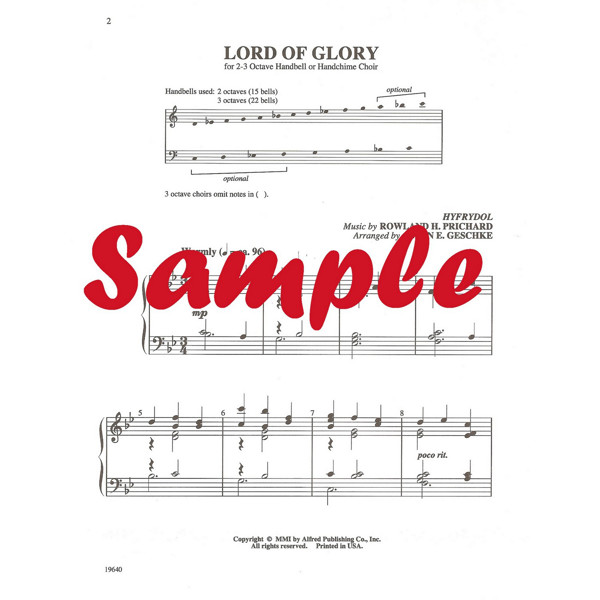 Lord of Glory, Rowland H. Prichard, Susan E. Geschke For Håndbjeller