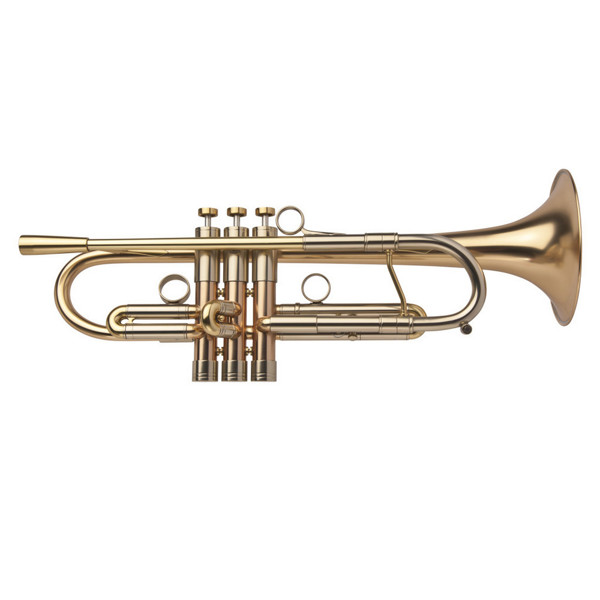 Trompet Adams (Bb) Custom Serie A4 Selected Model, Large, Goldbrass 0,40mm, Satin Laquered