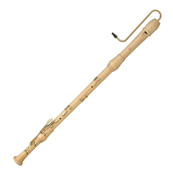 Blokkfløyte Great Bass Moeck Rondo 2620 Baroque, Natural Maple wood, Triple Keys