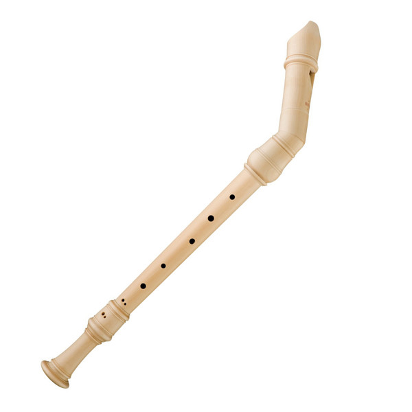 Blokkfløyte Tenor Moeck Rottenburgh 4450 Barokk, Natural Maple wood, Double holes, Bent Neck