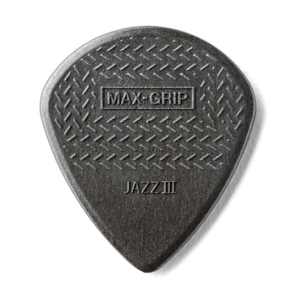 Plekter Dunlop Max Grip Jazz III Carbon fiber 6 pk sort