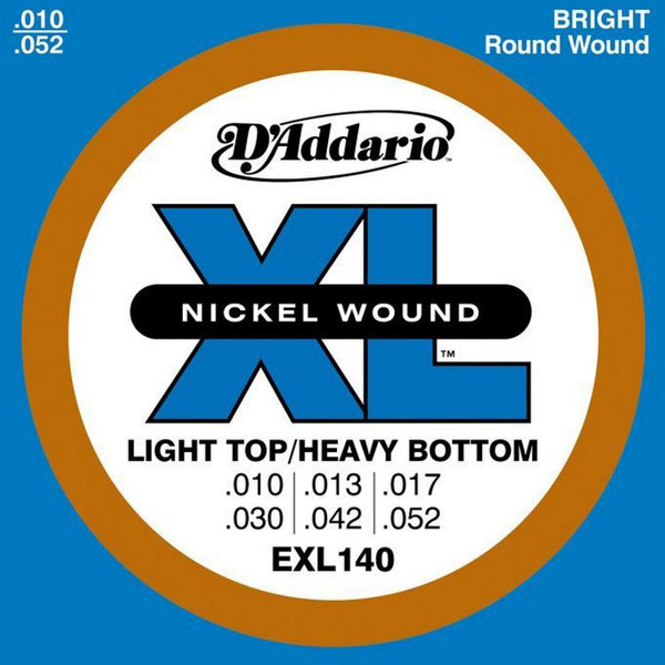 Gitarstrenger Elektrisk D'Addario EXL140 Light Top / Heavy b