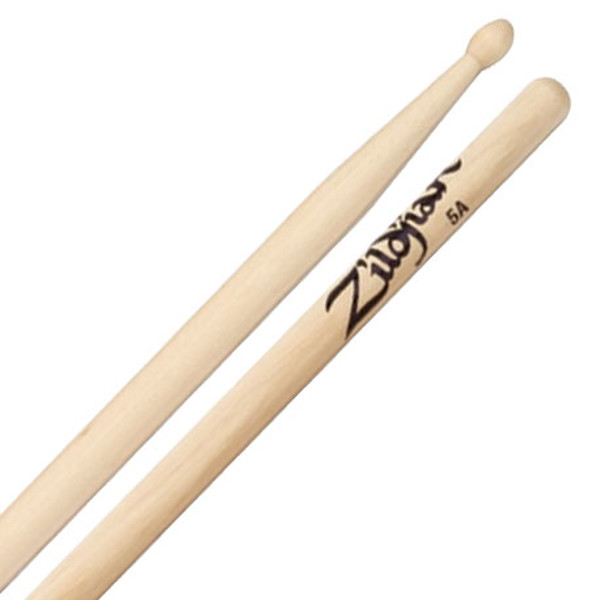 Trommestikker Zildjian Natural 5AWN, Hickory, Wood Tip