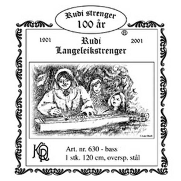 Langeleikstreng Rudi Bass-streng Overspunnet stål 120 cm
