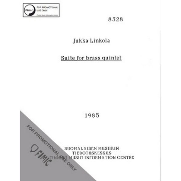 Linkola: Suite for Brass Quintet, Partitur
