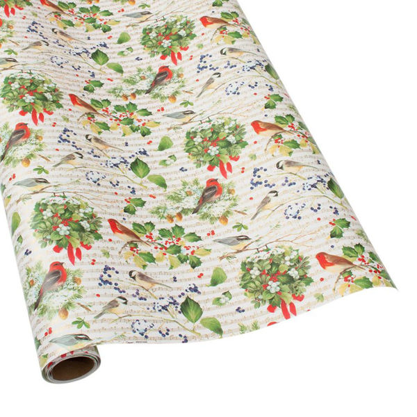 Gavepapir - Winter Song Gift Wrapping Paper Roll  - Caspari