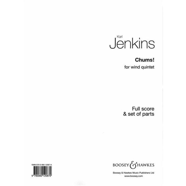 Chums! for wind quintet, Karl Jenkins (Full score&set of parts)