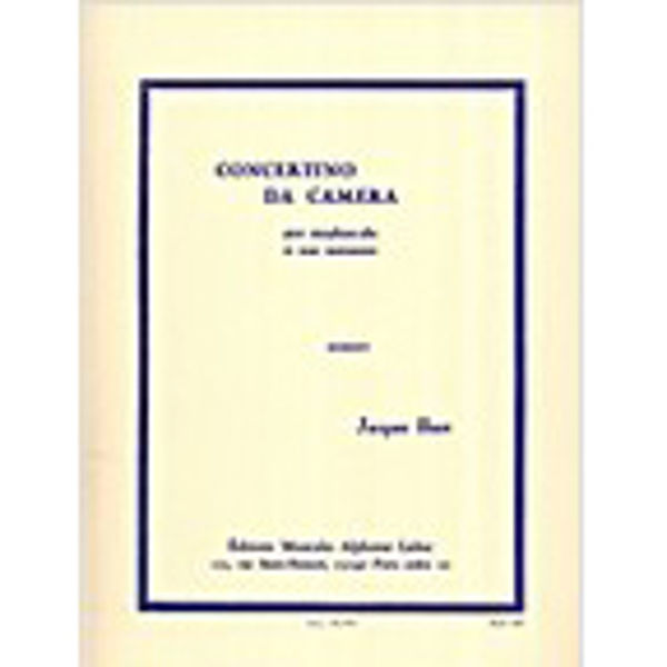 Concertino Da Camera - Ibert - Alto Saxophone and Piano
