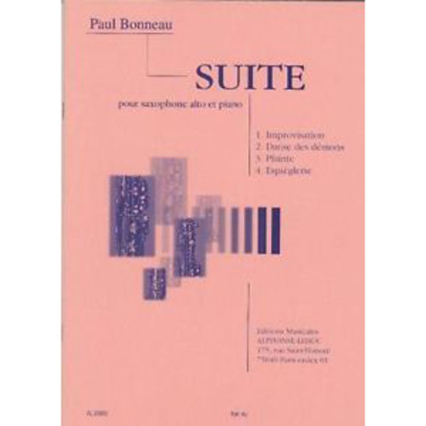 Suite pour Saxophone Alto et Piano - Bonneau