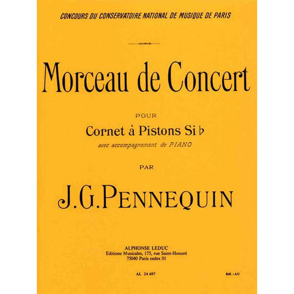 Morceau de Concert (Cornet and Piano), J. G. Pennequin