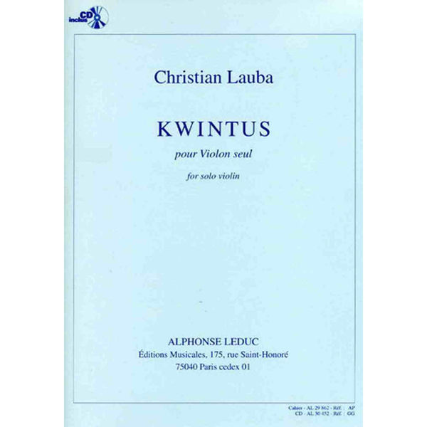 Kwintus for Solo Violin, Christian Lauba