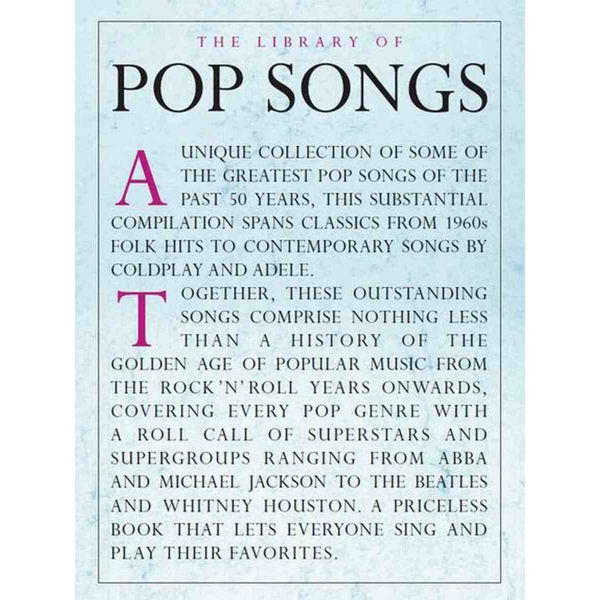 The Library of Pop Songs