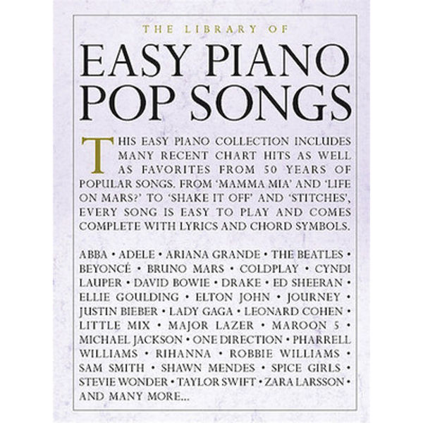Library of Easy Piano POP songs