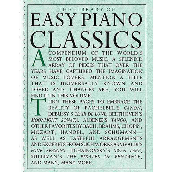 The Library of Easy Piano Classics, Piano