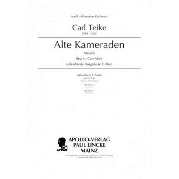 Alte Kameraden, Carl Teike, Accordion/Trekkspill