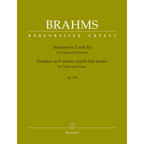 Brahms Sonatas op. 120 in F minor and Eb major for Viola and Piano