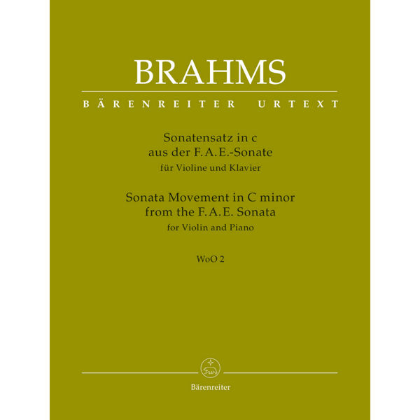 Brahms Sonata Movement in C minor from F.A.E. for Violin and Piano