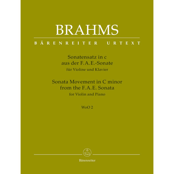 Brahms Sonata Movement in C minor from F.A.E. for Violin and Piano