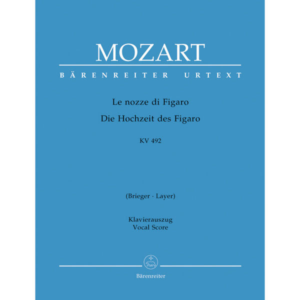 Mozart - The Marriage of Figaro K. 492 -  (Brieger - Layer) Piano reduction/Vocal Score Hard Cover
