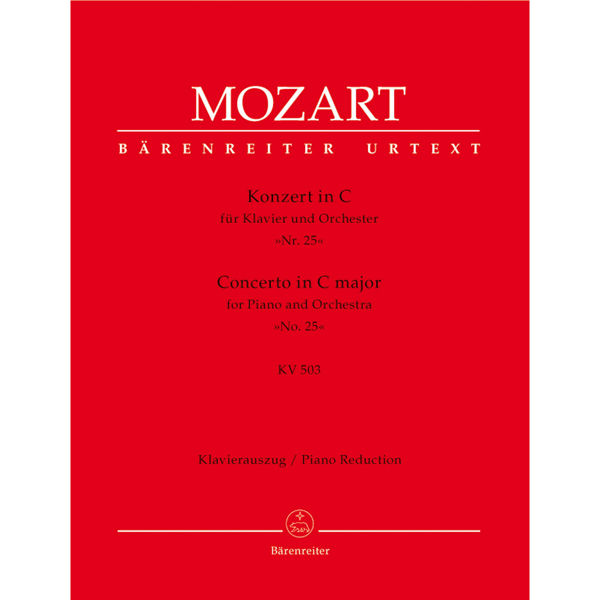 Concerto in C major for Piano and Orchestra - No. 25, KV503  - Mozart - Piano Reduction