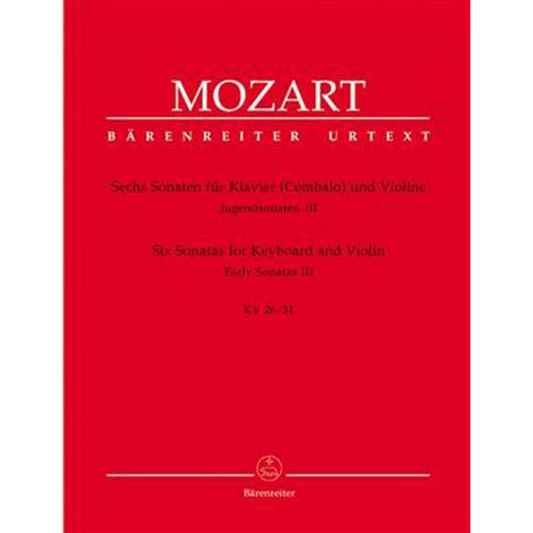 Six Sonatas for Keyboard and Violin, KV26-31, Mozart