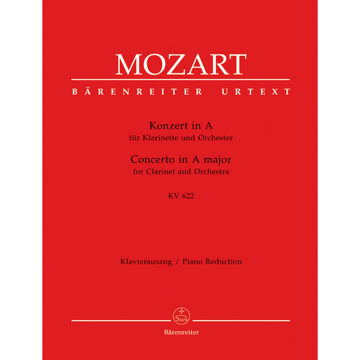 Concerto for Clarinet A and Piano, KV622, Wolfgang Amadeus Mozart