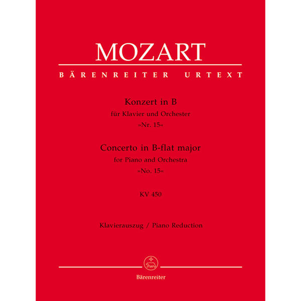 Concerto in B-flat major for Piano and Orchestra, No 15, KV 450, Piano Reduction - Mozart