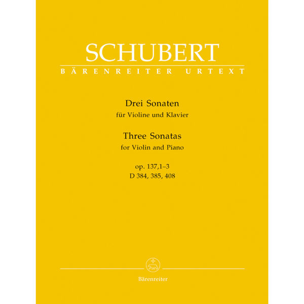 Franz Schubert 3 Sonatinas Op. 137 No 1-3 (D 384/385/408) Violin and Piano