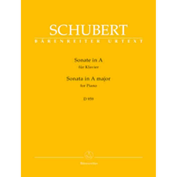 Sonata in A major for Piano D 959 - Schubert