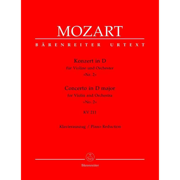 Concerto in D major for Violin and Orchestra, Piano rediction, Mozart