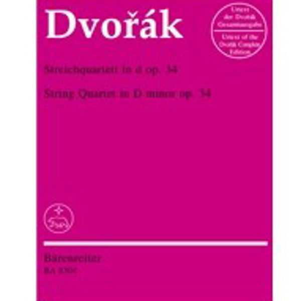 String Quartet in D minor Op. 34 - Dvorak - Urtext