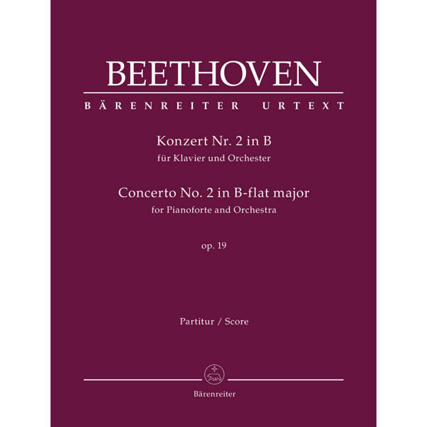 Beethoven Piano Concerto No. 2 in Bb major op 19, Partitur/Score