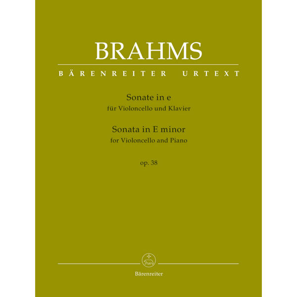 Sonata for Violoncello and Piano in E minor op. 38, Johannes Brahms